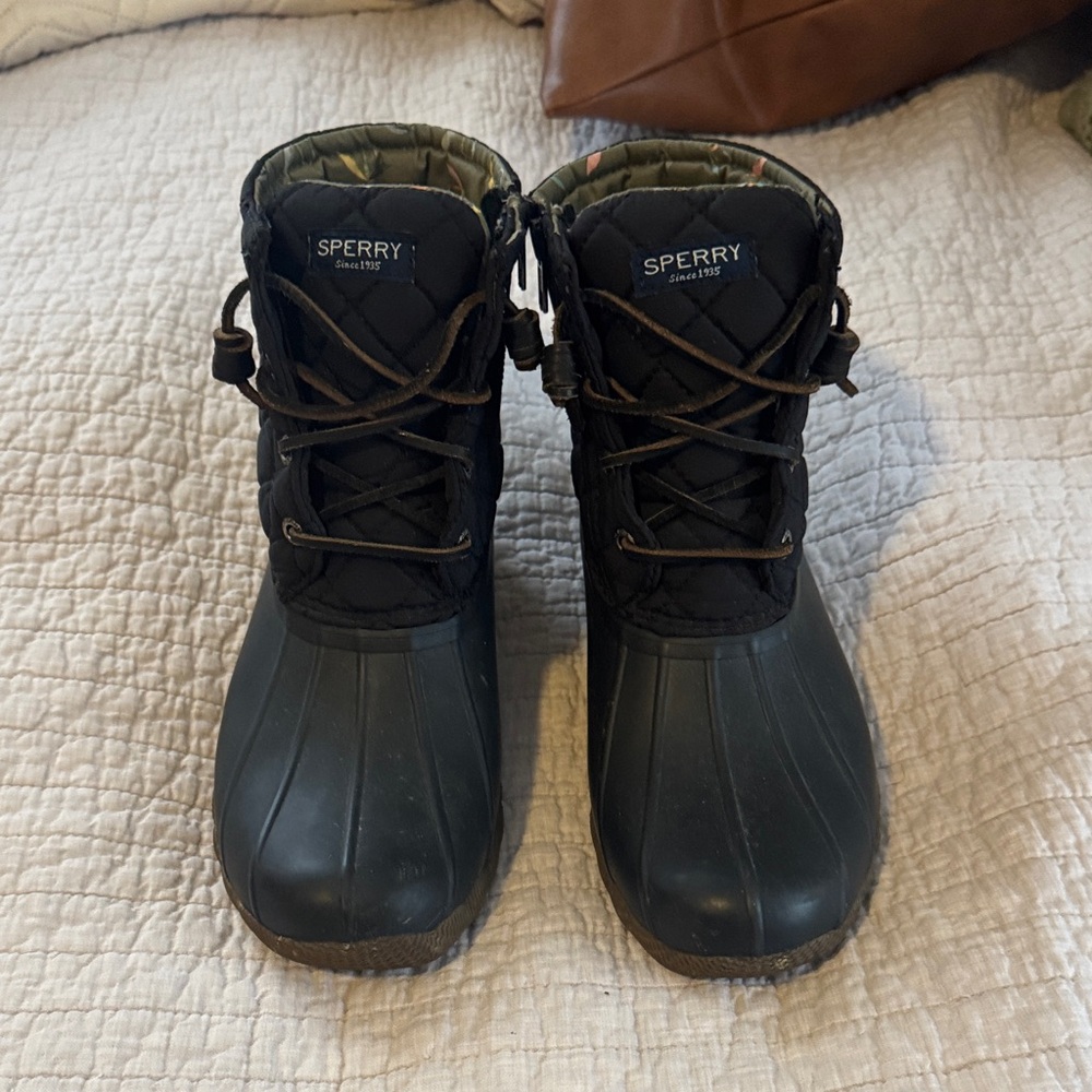 Sperry Dark Grey Duck Boots